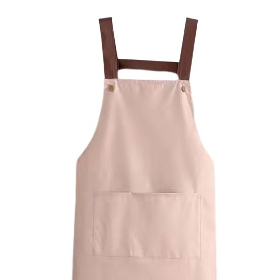 Фартук для протирания рук, водонепроницаемый для ресторана, легкий зеленый кухонный фартук с растительным принтом, модный большой карман, многоразовый