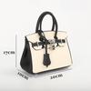 2025 Summer Women's Color Block Handbag - Trendy Platinum Shoulder & Crossbody Bag in European & American Fashion Style.