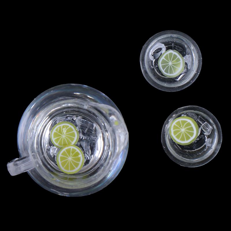 3шт кукольный домик миниатюрная еда лимонный сок кувшин для мебели кукольного домика