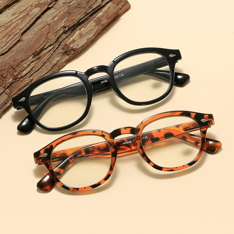 5 Colors Vintage Reading Glasses Trendy Oval Frame Presbyopia for Men Women Lightweight Stylish Far Sight Eyeglasses 0+1.0+4.0