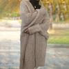 Tooxika New Sweater Coat Women Loose Solid Color Knitted Cardigan Mid-length Coat