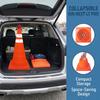 Foldable Design Road Cone Barricades Reflective Stripes Telescopic Folding Cone  Traffic Safety