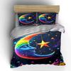 Rainbow moon and stars. Bedding sets Duvet cover sets Duvet covers Pillowcases(1 * Duvet Cover 2 * Pillowcases, without duvet insert)