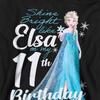 Frozen Childrens/Kids Bright Like Elsa Heather 11th Birthday Pullover Hoodie