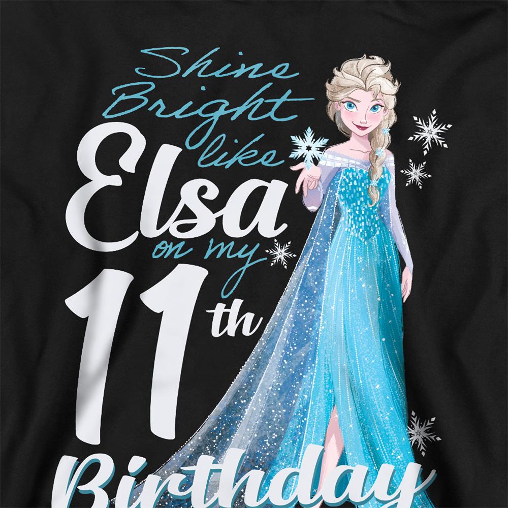 Frozen Childrens/Kids Bright Like Elsa Heather 11th Birthday Pullover Hoodie