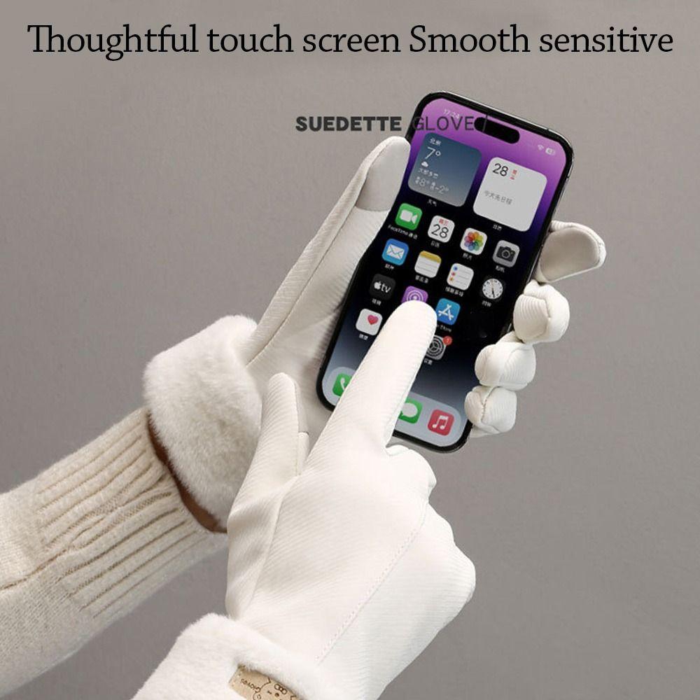Touchscreen Women Winter Gloves Thick Driving Gloves Fashion Cycling Mittens Running