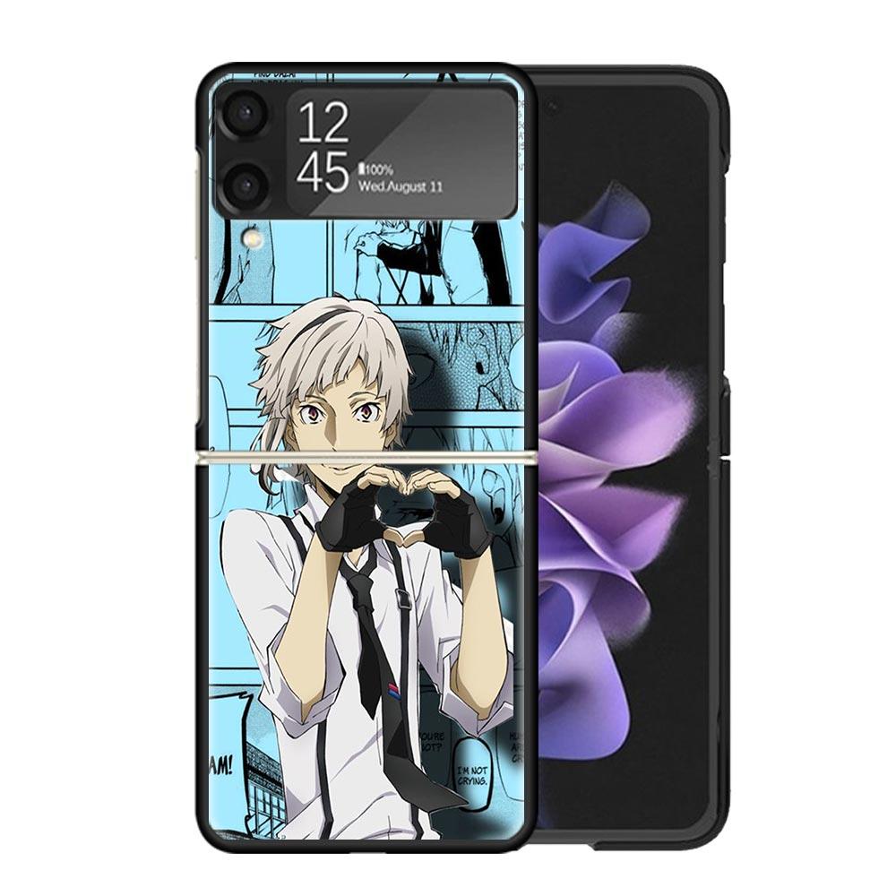 Прозрачный чехол для телефона Bungo Stray Dogs для Samsung Z Flip 7 6 5 4 3 Galaxy ZFlip7 ZFlip6 ZFlip5 ZFlip4 ZFlip3 5G Чехол с принтом Z