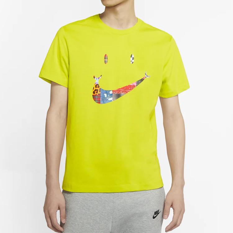 Nike Мужская футболка с короткими рукавами Have A Day Smiley Face, кактус-зеленый CW7392-320