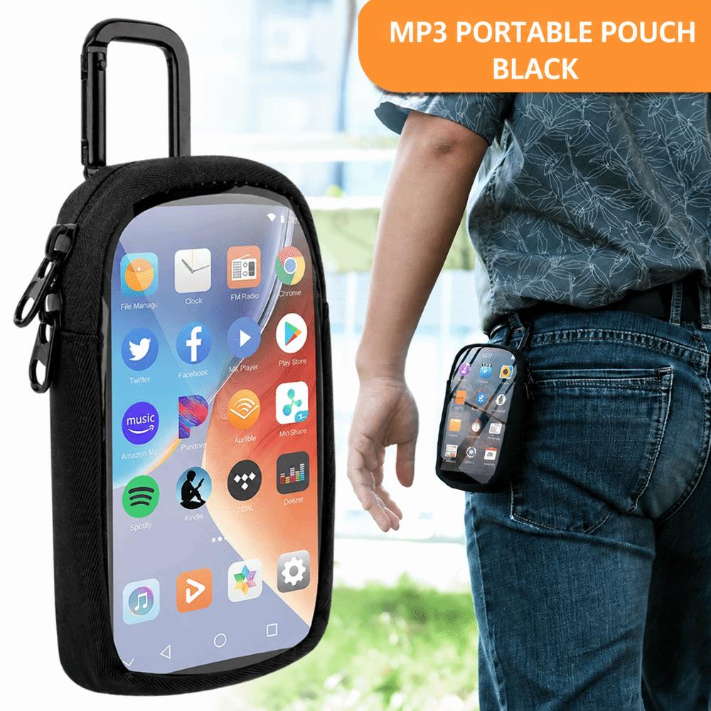 Black MP3 MP4 Storage Bag Cloth Audio Device Case Handy Music Player Sleeve Outdoor Sport