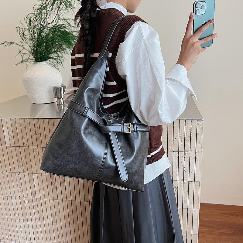 Повседневная сумка-тоут, сумка-ведро для поездок на работу, дорожная сумка через плечо подмышку класса люкс