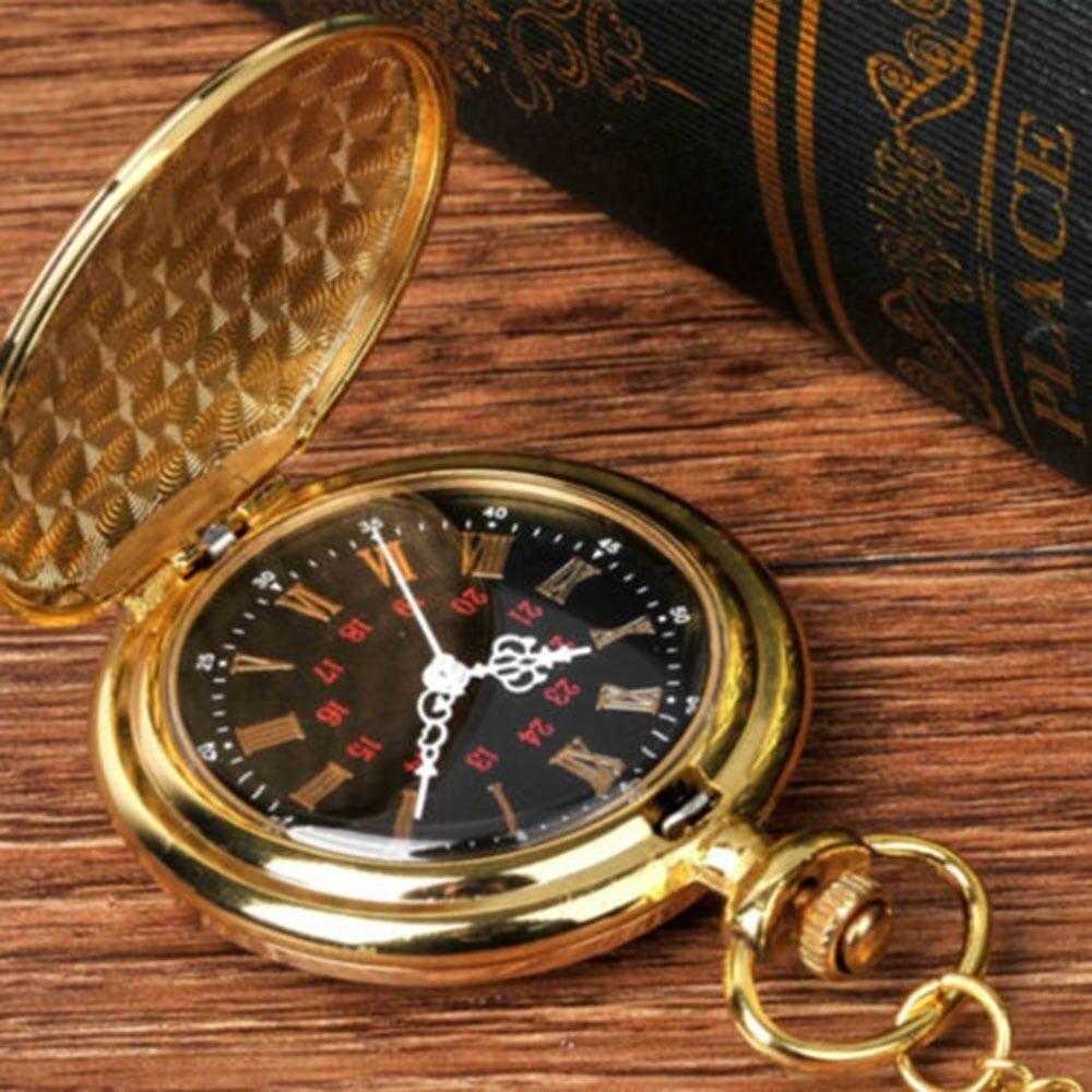 Флип Ретро Винтаж Карманные Часы Брелок Карманные Часы с Цепочкой