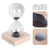 Desktop Magnetic Glass Sand Hourglass with Base for Home Decoration Ornament Gift