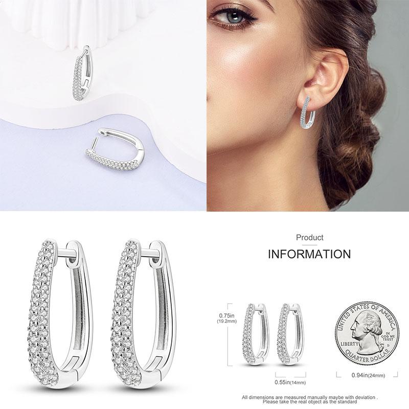 Hoop Earrings New silver 925 Rainbow, Shell, Women's Earrings Making jewelry For Women as Wedding Party Gifts