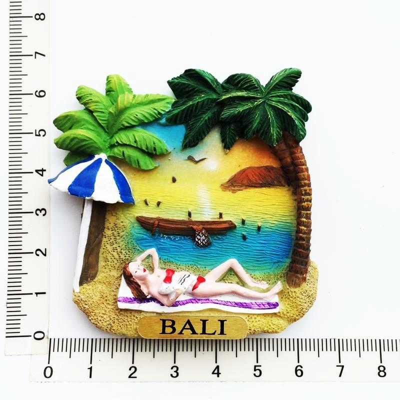 Магниты на холодильник в стиле Индонезии, сувенирные магнитные наклейки Бали, декоративные магниты на холодильник, креативные изделия из смолы