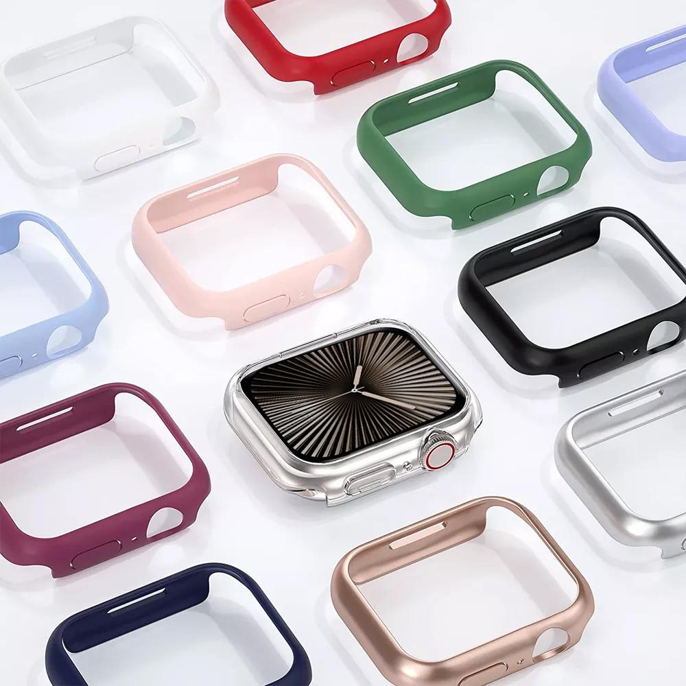 Чехол для Apple Watch Case 46мм 42мм 41мм 45мм 44мм 40мм 38мм Аксессуары PC Защитный бампер iWatch Серия 10 9 7 8 6 se 5 4 3