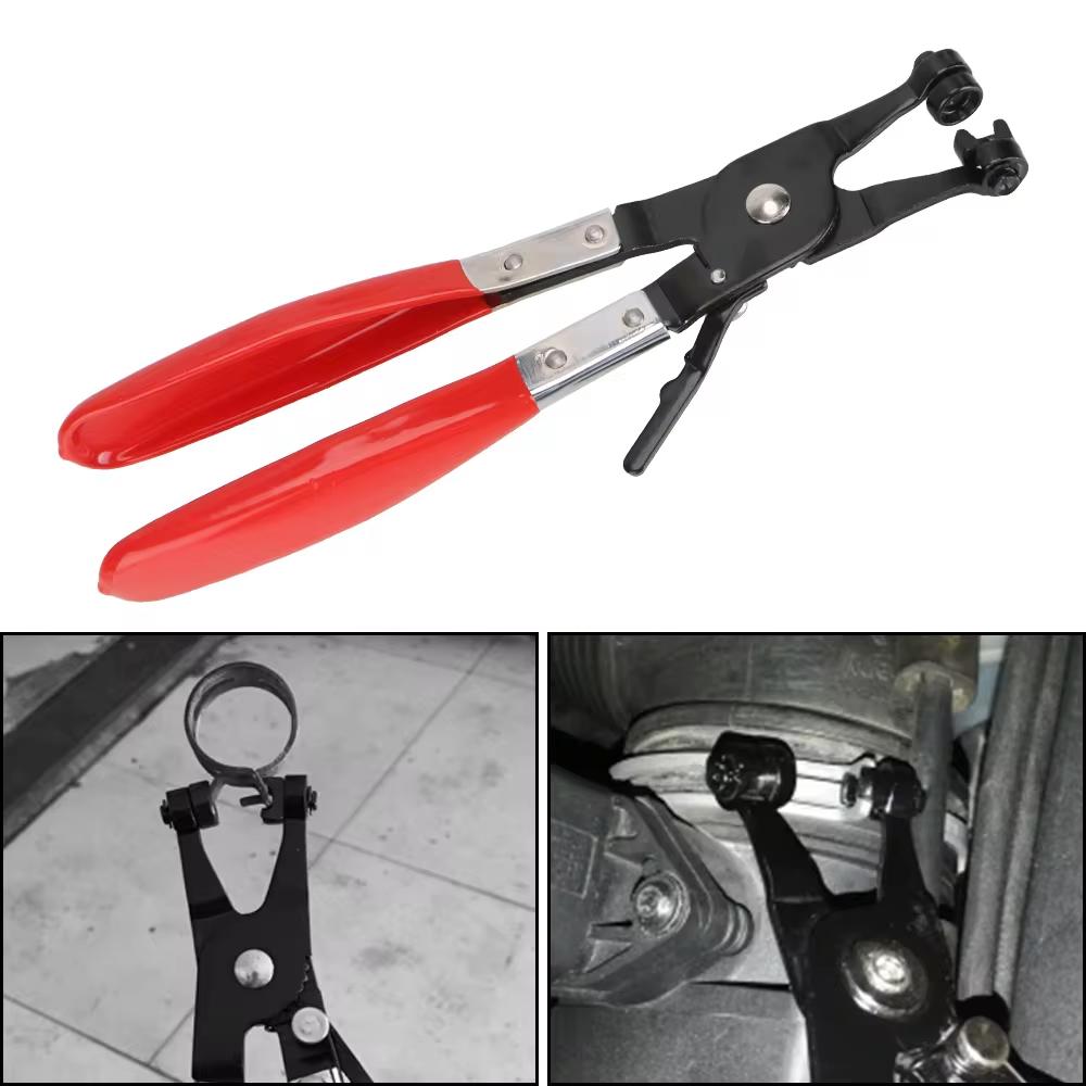 Car Exhaust Pipe C Clamp Removal Pliers Auto Clamps Puller Locking Car Hose Clamp Plier Water Pipe Hose Flat Band Ring Type Tool