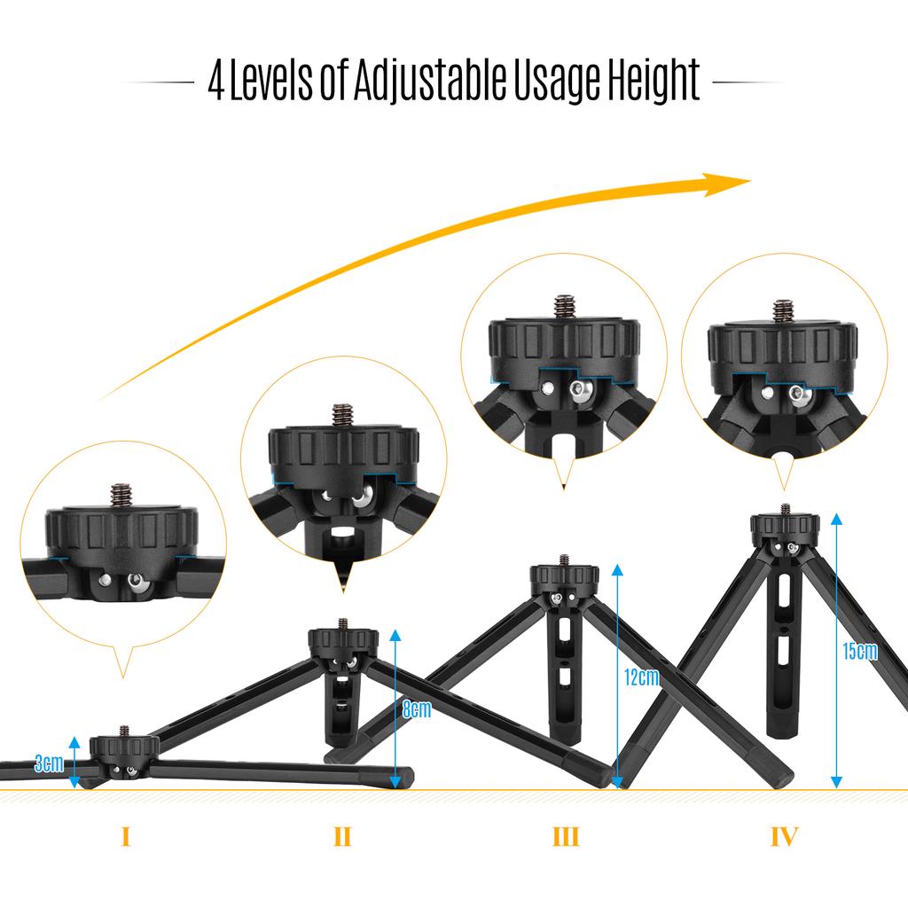 Desktop Metal Tripod Stand 1Celsius4 inch Screw 4 Levels Height for Camera Stabilizer Compatible with Crane 3SCelsiusWee