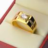 New Gentlemanly Gold Ring Mens Domineering Ring Wedding Diamond Ring Accessories