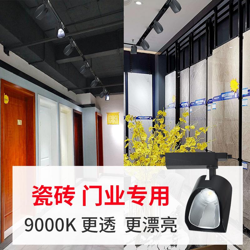 Tile shop special spotlight 30W shovel light, astigmatism ceramic polarizing light floor tile model exhibition hall led track light