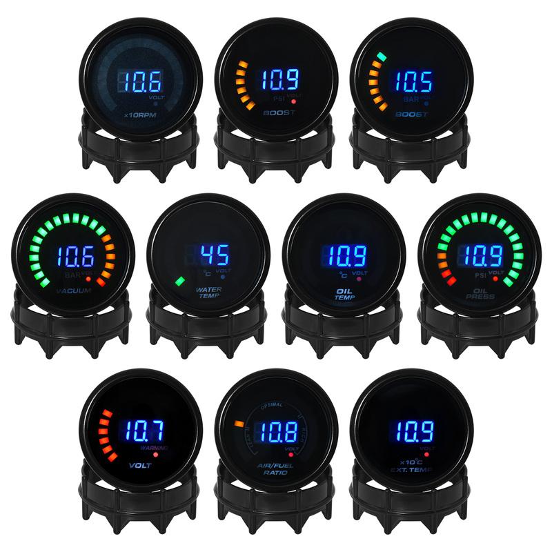 2" 52MM Car Boost Water Temp Vacuum Oil Pressure Air Fuel Ratio Gauge Meter 12V Auto Voltage Meter Gauge Tachometer Car Gauge