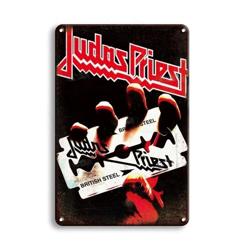 Vintage Rock Band Metal Sign Metal Poster Sign Plaque Metal Wall Plate Workshop Bar Pub Garage Club Retro Home Wall Decor