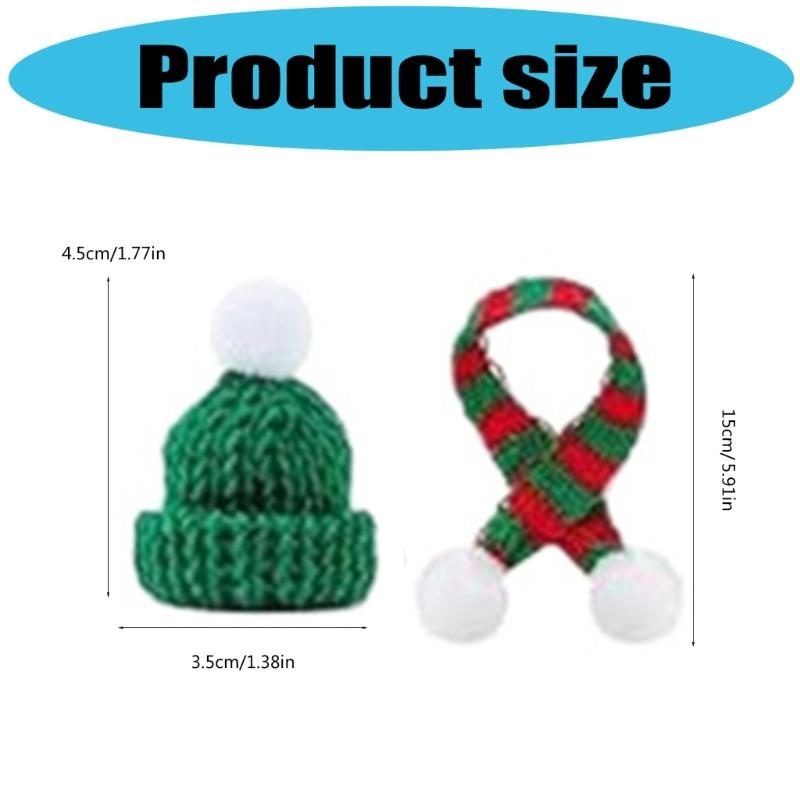 Пряжа ручной работы Костюм аксессуары для рождественской винной бутылки Удобное праздничное украшение для дома, офиса, вечеринки