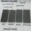 Закаленное стекло с защитой от подглядывания 360° для моделей Apple Pro: 14, 15, 16 Pro Max и 17