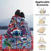 1pc Christmas Stitch Patterned Blanket, Festive Home Decor, Office Throw, Outdoor Picnic Rug, Gift for Kids and Adults