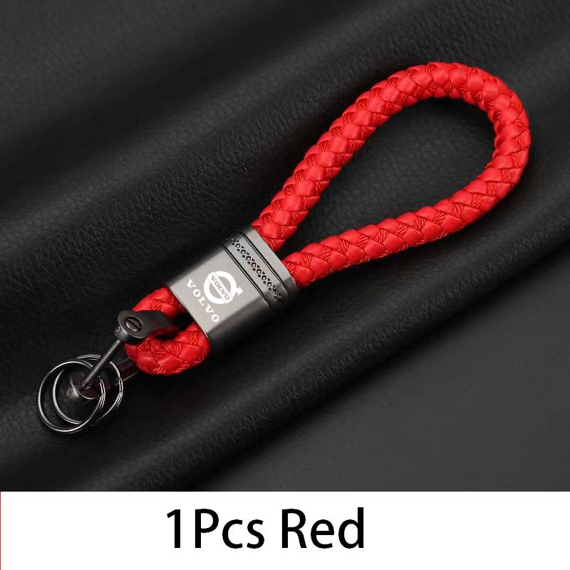 For Volvo XC90 XC60 V50 S60 V70 V60 V40 S90 olestar AWD XC40 S80 Car Key Ring Metal Keychains Braided Rope Zinc Alloy Key Chain