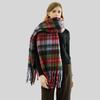 Autumn and Winter New Thickened Warm High-end Contrasting Scarf Women's Versatile Soft Fringed Shawl Atmosphere Scarf
