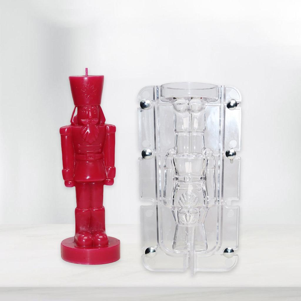 Силиконовые формы для свечей «Щелкунчик», 3D формы для свечей «Солдатики», формы для мыла ручной работы, формы для изготовления свечей для украшения дома