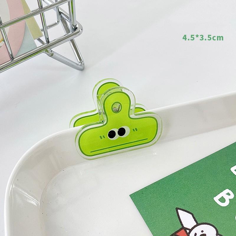 1 Pc Scrapbook Paper Clips Fashion Transparent Gradient Color Non-sticky Memo Pad Clip Cute Star Heart Style Snack Seal Clip