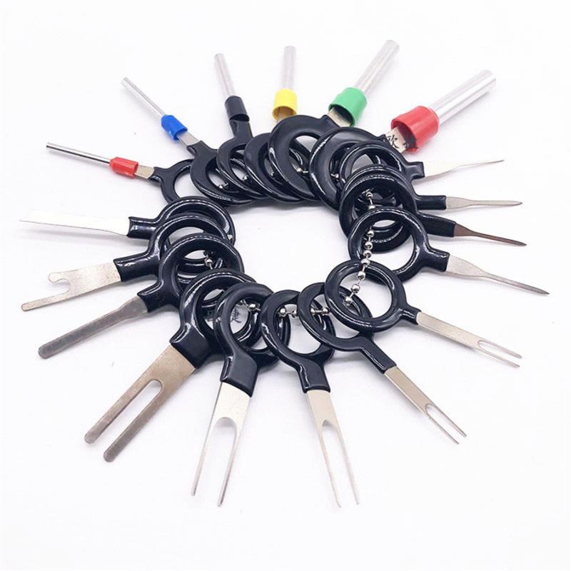 29 Pcs Motorbike Wiring Connector Pin Extractor Puller Terminal Removal Tool Kit