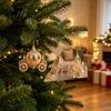 Durable Winter Ornament Christmas Magic Castle Hanging Ornament Acrylic Festive Holiday Tree Decor Pendant for Unique Home Party Decoration 3D Theme