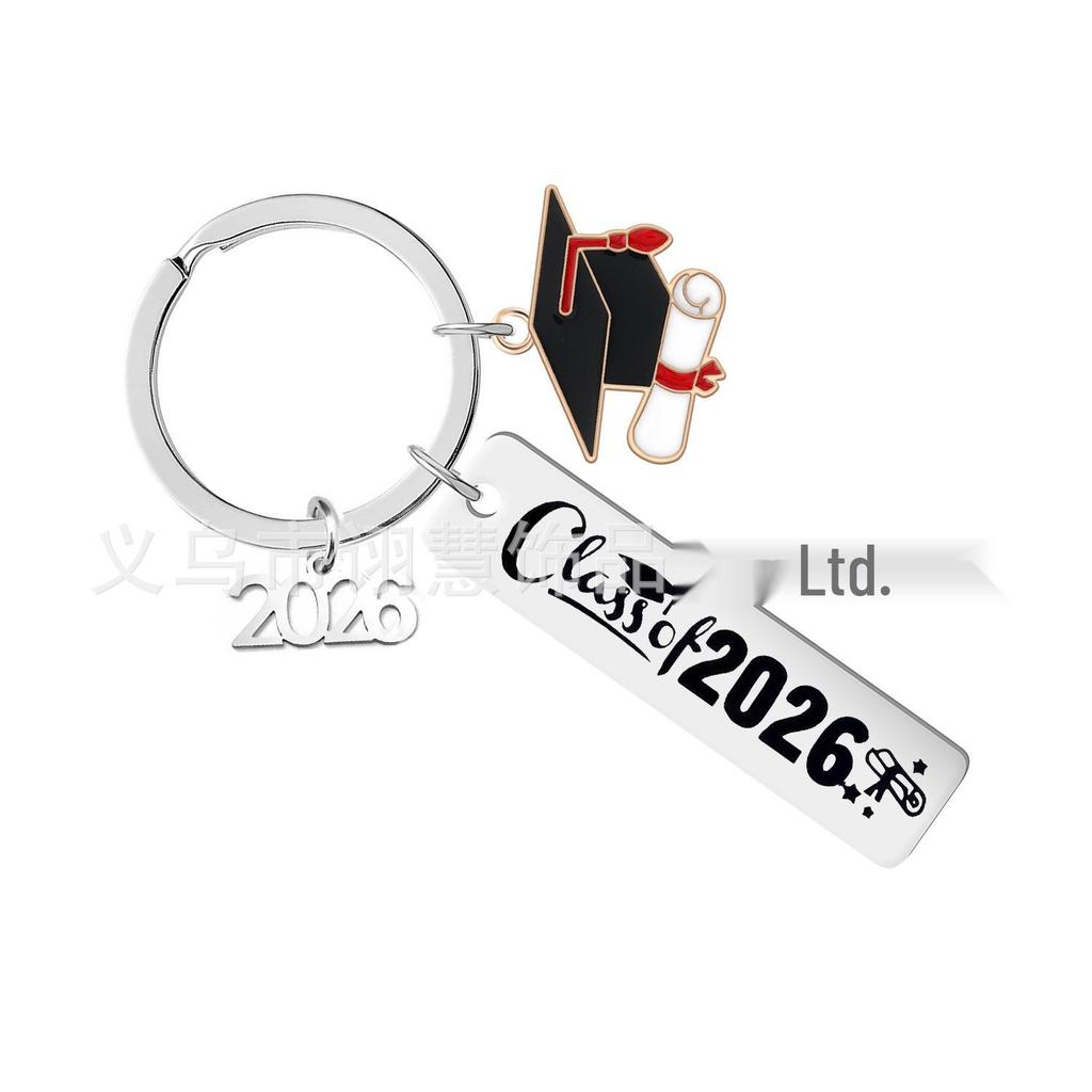 Вдохновляющий кулон-брелок из нержавеющей стали для выпускников 2026 года