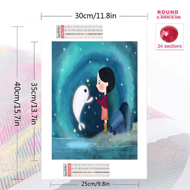Song of the Sea.64 100% Round Full Drill 5D DIY Diamond Painting Embroidery Cross Stitch Rhinestone Décor