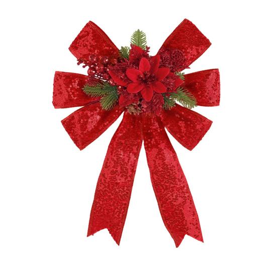 Yousheng Christmas Tree Pendant Bow Large Champagne Christmas Wreath Bow Stunning Gift Bow Knot Wedding Mother Day Decoration