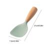 Silicone Rice Paddle Non-Stick Wooden Handle Spatula Multifunction Rice Spoon  Kitchen Cooking Tool