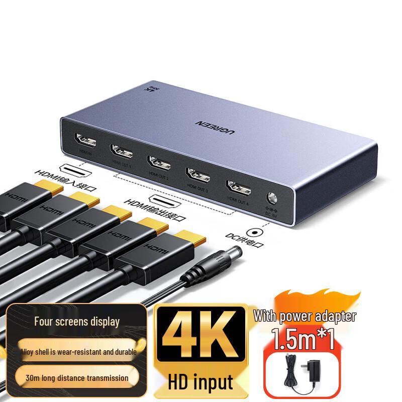 Ugreen Разветвитель HDMI 4K 1x4