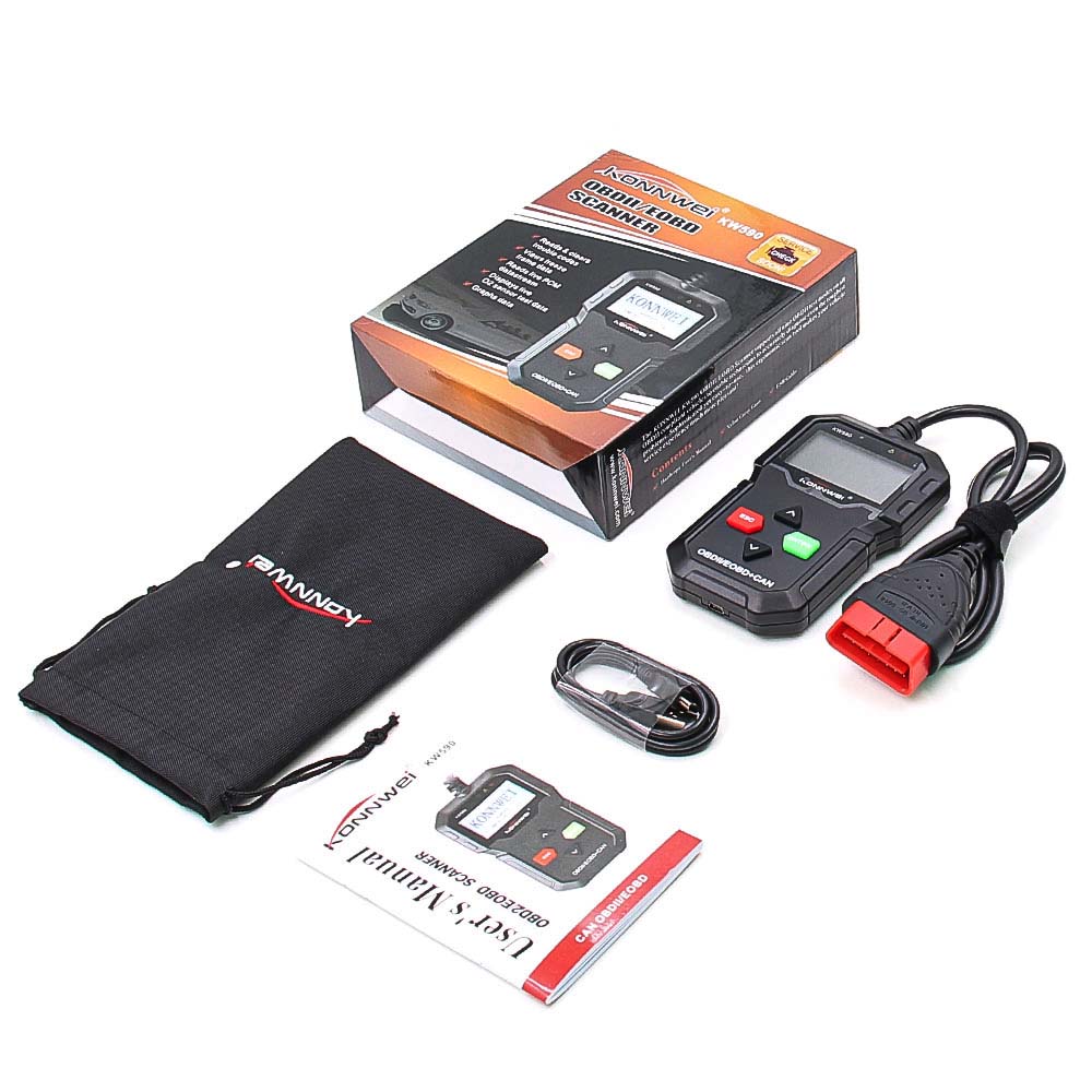 Диагностический инструмент OBD KONNWEI KW590 Автомобильный считыватель кодов Автомобильный диагностический сканер OBD2