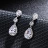 Bridal High-end Earrings Temperament Elegant Water Drop Zircon Stud Earrings European and American Cross-border Fashion Women's Exquisite Earrings
