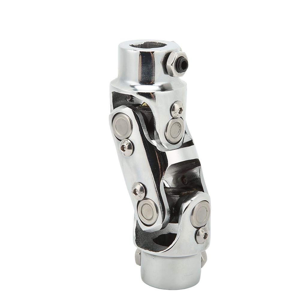 Double Steering U Joint 3 4in DD X 3 4in DD 5.2in Length Chromed Steering Column Shaft Coupler for 3 4in Input Shaft