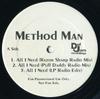 12-дюймовая пластинка METHOD MAN - All I Need METHC1 Def Jam Recordi 1995 US Рэп и хип-хоп/R&B Б/У