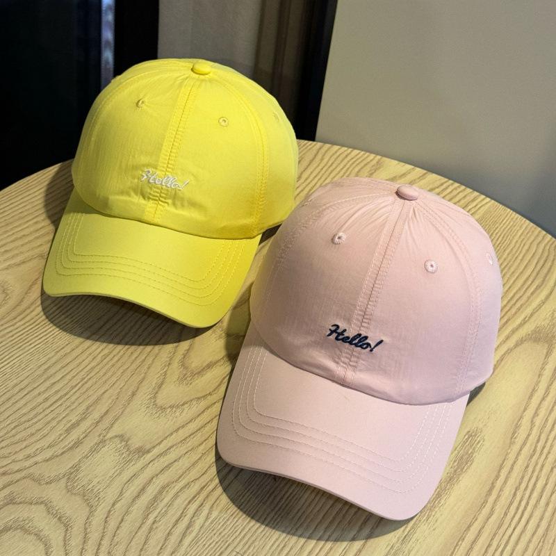 Embroidery Letter Baseball Cap Men And Women Summer Quick Drying Breathable Cap Outdoor Sports Shade Sun Hat