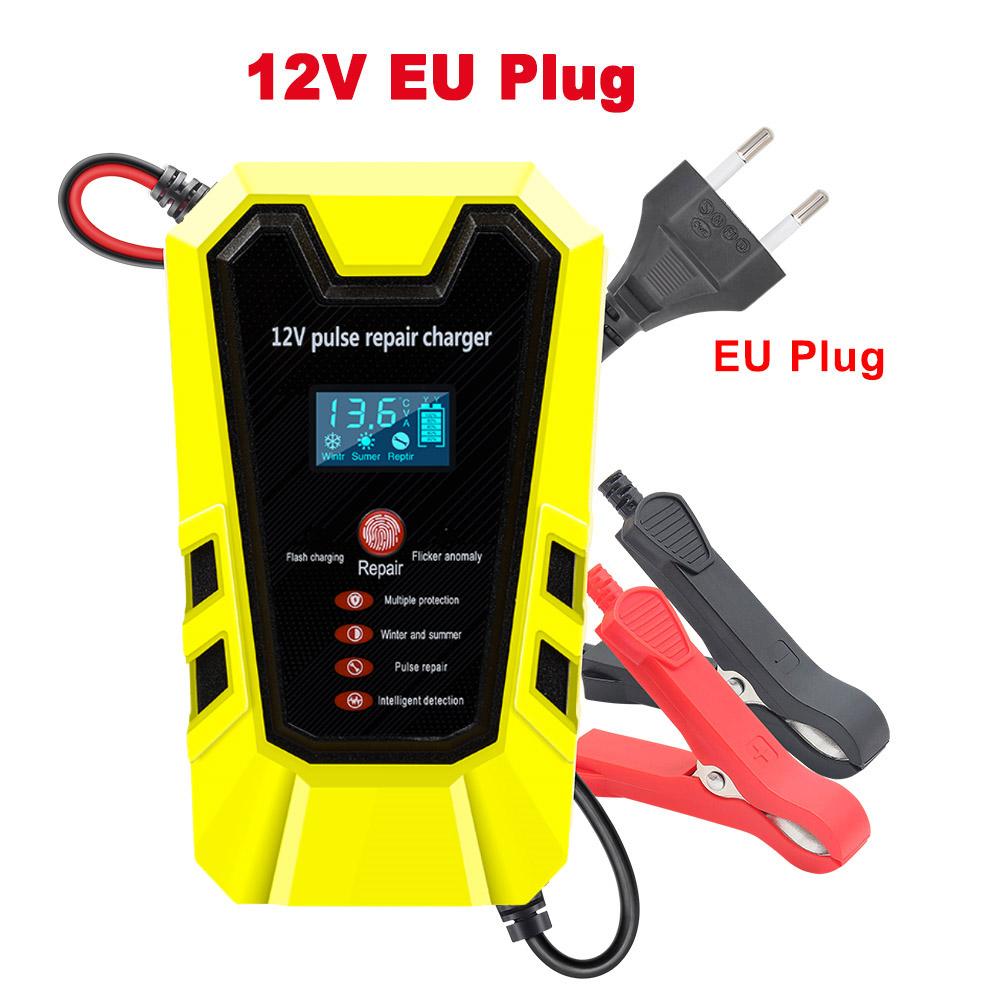 12 В импульсный ремонт 6 А быстрая зарядка для автомобиля/мотоцикла свинцово-кислотный литиевый автомобильный аккумулятор зарядное устройство ЖК-дисплей тестер аккумулятора