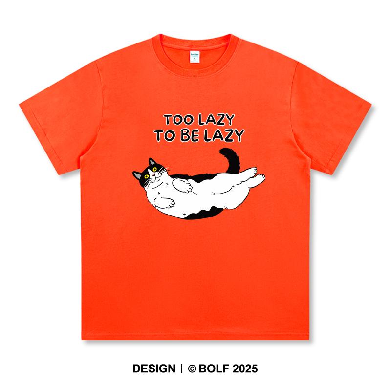 Women's Too Lazy To Be Lazy Printed T-Shirt 100% Cotton Oversized Paradox Graphic Tees for Men Summer Tops Ironic Streetwear
