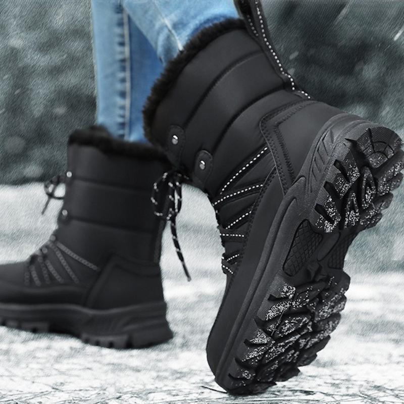 Anti-slip Winter Snow Boots Women Fashion High-top Boots Plush Cotton Shoes Ladies Outdoor Walking Hiking Shoes
