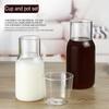 450/550ml Glass Water Pitcher Glass Cup and Pot Set Heat Resistant Milk Tea Glass Water Bottle Bedside Table Drinking Pitcher