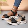 2025 Summer New Foreign Trade Thick Sole Light European and American Large Size Leisure Sports Buckle Sandals Women