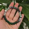8mm Natural Ruby & Emerald Stone Bracelet - Yoga & Sports Jewelry
